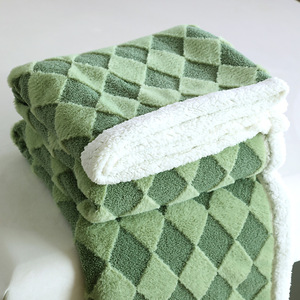 Đa Chức Năng Cừu Lông Cừu Flannel Chăn Mô Hình Rắn Raschel Dệt Kim Cho Nhà Hoặc Văn Phòng Đơn Hoặc Đôi - Product Image 3