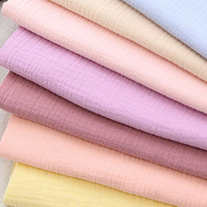 لفائف قماش الشاش الموسلين القطني المصبوغ للبيع بالجملة من المصنع، قماش شاش مزدوج الطبقات للملابس، يدعم تصنيع المعدات الأصلية وتصنيع التصميم الأصلي - Product Image 2