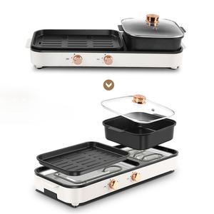 Parrilla Eléctrica 2 en 1 de 1980W y 3L con Control de Temperatura Separado, Parrilla Coreana para Barbacoa - Product Image 2