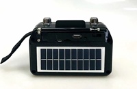 Meier M-533BT-S Portable En Plein Air D'urgence Radio De Bolsillo Con Panneau Solaire Panneau Lumineux Alimenté Lampe De Poche Am Fm Radio