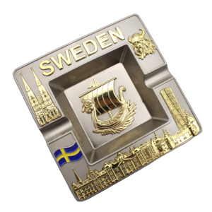 Cenicero <span class=keywords><strong>de</strong></span> Metal con Diseño <span class=keywords><strong>de</strong></span> Barco Vikingo y Edificio Urbano, Recuerdo Turístico <span class=keywords><strong>de</strong></span> <span class=keywords><strong>Suecia</strong></span>, Decoración para el Hogar, Bar o Escritorio, Regalo <span class=keywords><strong>de</strong></span> Viaje - Product Image 1