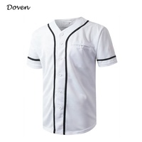 Maillot de baseball américain à boutons vierges