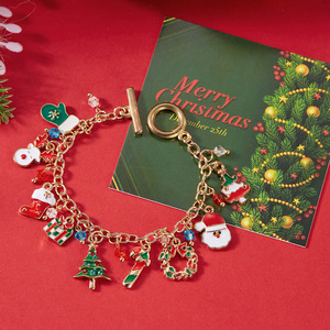 Qingyuan Festival Bijoux pour Femmes Creative Arbre De Noël Père Noël Pendentif Bracelet À La Mode All-Match Alliage Bracelet - Product Image 3