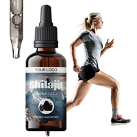 Gouttes liquides de Shilajit de l'Himalaya avec supplément minéral naturel de Ginseng Ashwagandha de mélange adaptogène