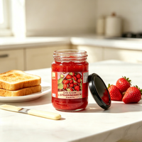 Autocollants adhésifs en vinyle imperméables de qualité alimentaire, étiquettes personnalisées pour pots de confiture de fraises, étiquettes d'emballage pour confiture de fruits faite maison