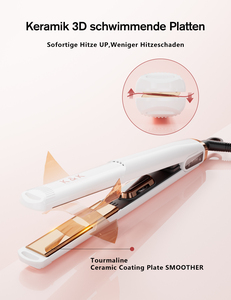 Plancha de Pelo Profesional de Titanio con Turmalina y Cerámica, Diseño Personalizable para Hoteles, Autocaravanas y Uso Doméstico - Product Image 2