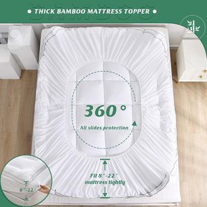 Surmatelas Queen Size en Rayonne et Bambou Rembourré 900 g/m² avec Remplissage 3D Alternative Neige, Rafraîchissant et Extra Épais – Fabrication Chinoise - Product Image 5