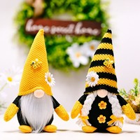 Gnomo de Peluche Hecho a Mano para el Festival de las Abejas, Muñeco Sueco Tomte Nisse sin Rostro con Girasol, Adorno Duradero para el Hogar, Novedad de Gran Venta