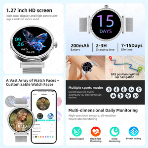 LIGE BWY31 GPS Smartwatch für Damen, Anrufe annehmen und tätigen, Musikplayer, wasserdicht, Fitness-Tracker, Outdoor-Smartwatch, Android, iOS - Product Image 6