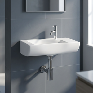 Ceramic Porcelain Round Wash Basin 14x18 - White Lavabo Sink for Bathroom, Kitchen, Home, and Living Room Use Sanitary Ware - Product Image 5
