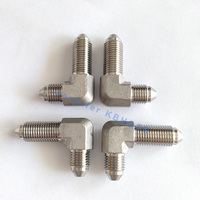 JIC -3an AN3 3AN -3 an (3/8-24) Adaptor pemipaan pas jalur rem Male 45 90 derajat lurus