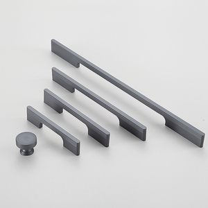 American Style Aluminium Alloy Black Kitchen Cabinet <b>Door</b> <b>Handles</b> Wardrobe Cupboard <b>Door</b> <b>Pulls</b> Drawer Knobs Furniture <b>Handle</b> - Product Image 3