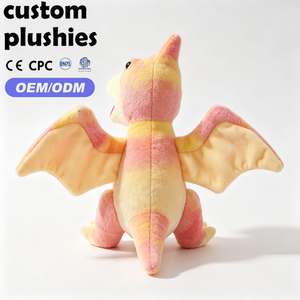 Nouveauté : Peluche Pterodactyle Rose et Jaune Dégradé Mignonne, Jouet en Peluche <span class=keywords><strong>Dinosaure</strong></span> Volant Doux avec Grandes Ailes, Idéal pour un Cadeau - Product Image 3