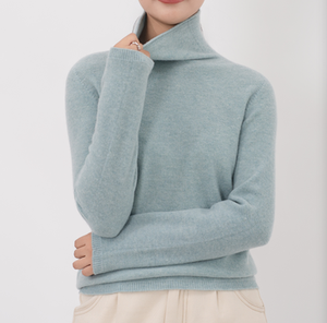 <span class=keywords><strong>Beige</strong></span> couleur personnalisé femmes <span class=keywords><strong>pull</strong></span> <span class=keywords><strong>pull</strong></span> 100% laine de mouton longue Se tricots <span class=keywords><strong>col</strong></span> roulé dames tricoté femmes <span class=keywords><strong>pull</strong></span> - Product Image 2