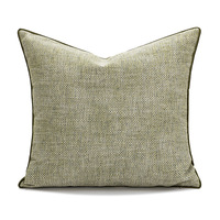 Coussins de canapé modernes et minimalistes, luxueux, vert-clar, pour la maison, modèle Forêt Brumeuse, en tissu mélangé doux
