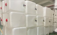 Réservoir IBC en HDPE blanc 1000L, qualité alimentaire, résistant aux UV, conteneur de stockage industriel, modèle 004, transport de liquides chimiques et d'eau
