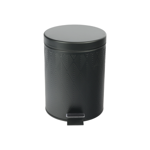 <strong>Black</strong> Metal <strong>Small</strong> Garbage <strong>Bin</strong> for Kitchen Trash Cans With Metal Cover Bathroom Bedroom Office Luxury Rubbish <strong>Bin</strong> With Foot Pedal - Product Image 3
