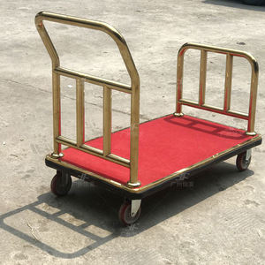<span class=keywords><strong>Carrello</strong></span> portabagagli dell'hotel in acciaio inox con ruote in gomma <span class=keywords><strong>carrello</strong></span> portapacchi Hotel - Product Image 2