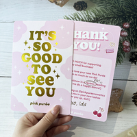 Cartes de visite de luxe A6 en papier épais au design personnalisé Cartes de vœux Bijoux Carte de remerciement pour petites entreprises