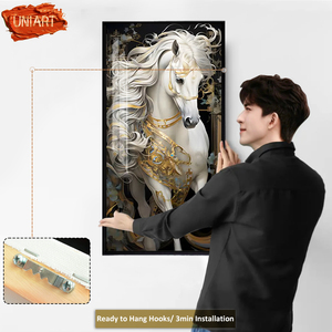 Tranh in vải bố chất lượng cao UNIART, tranh sứ treo tường hành lang, tranh kim cương, tranh sứ pha lê LED, trang trí nhà cửa - Product Image 3