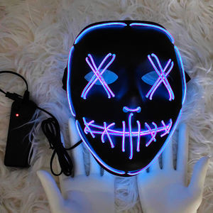 Máscara de <span class=keywords><strong>purga</strong></span> con luz de Halloween cosida LED Purge Festival EDM Cosplay disfraz máscara de <span class=keywords><strong>purga</strong></span> - Product Image 6