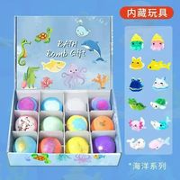 Coffrets Cadeaux de Bombes de Bain pour Enfants Marque Privée OEM, Naturels, Personnalisés, Véganes, Parfumés aux Fleurs, Jouets de Bain Imprimés par Sérigraphie, Boules de Bain Effervescentes
