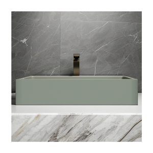 Lavabo de baño rectangular de hormigón moderno Mohom, lavabo multifunción para lavar el cabello para uso en la cocina - Product Image 1