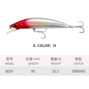 Leurres méné coulants lumineux UV 90mm 26g surfeur lourd 90 Wobblers lueur d'eau salée appâts durs artificiels pêche au bar Pesca - Product Image 5