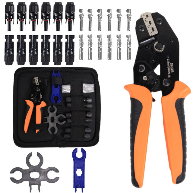 Photovoltaic Crimping Pliers Electricians Tools Set 2.5 4 6mm2 LY-2546B Solar Panel Tool Kit OEM High Carbon Steel