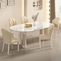 Chaise de salle à manger en similicuir PU style crème avec structure métallique, mobilier de maison, ambiance luxe léger, haut de gamme, minimaliste et moderne