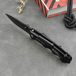 Couteau pliant en fourrure de vison noir ECD, outil de survie pour le camping, couteau de poche portable pour l'extérieur, couteau quotidien pour légumes et fruits CEM - Product Image 2