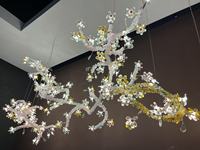Décoration florale en cristal personnalisée, éclairage suspendu pour hall commercial, hôtel