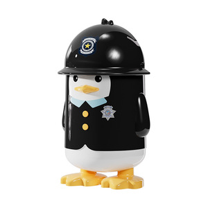 Penguin Sheriff Trash Can Flip Top Large Capacity Indoor Waste Bin - Product Image 5
