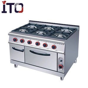 Cucina a Gas Commerciale a 4 Fuochi con <span class=keywords><strong>Griglia</strong></span> in Pietra <span class=keywords><strong>Lavica</strong></span> e Forno - Product Image 3