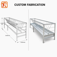 Mangeoire automatique pour moutons Royal Wonder, en métal galvanisé robuste, pour alimentation humide et sèche, support d'alimentation portable pour chèvres, pour utilisation à la ferme