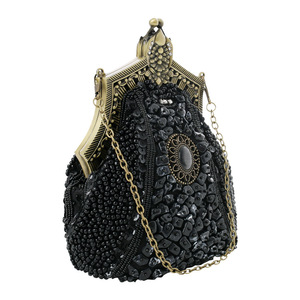 Luxe dame sac <span class=keywords><strong>de</strong></span> soirée mariage pochette sac à main cristal strass perlé broderie pour Chic Cheongsam robe robe sac à main quotidien - Product Image 3