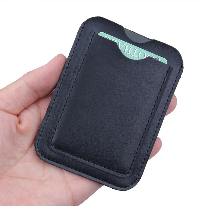 Hot Selling Mini Kreditkarte Geldbörse Echtes Leder Großhandels tasche 5 Farben Oem Custom Leder Karte Brieftasche für Unisex