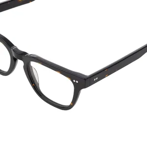 نظارات أسيتات مربعة عالية الجودة إطار نظارات عيون الرجال