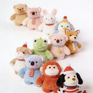 Jouets en peluche personnalisés de haute qualité pour Noël : ours en peluche, koala, lapin, <span class=keywords><strong>pingouin</strong></span>, renard, grenouille, singe, chien - Product Image 1