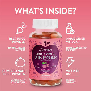 Hot Selling Sugar-Free Apple Cider <b>Vinegar</b> Gummies Immune System Vitamin Boost Slimming ACV for Adults Not for Pregnant Women - Product Image 3