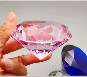 Moderne Simple K9 Cristal Verre Diamant Table Décoration Couleur Cristal Diamant Cristal Artisanat - Product Image 1