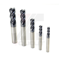 Fraise à queue à 4 cannelures en carbure avec revêtement AlTiN, conçue pour l'acier inoxydable HRC60, semi-finissage et finissage, adaptée aux modèles SSE-4-50-4F