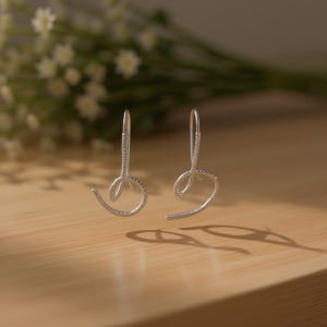 Orecchini pendenti alla moda in lega per donna, gioielli color oro rosa, design elegante, orecchini di tendenza - Product Image 2