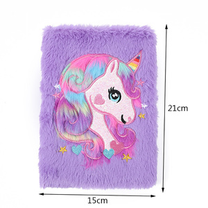 Quaderno <span class=keywords><strong>con</strong></span> Copertina in Peluche Colorata a Forma di <span class=keywords><strong>Unicorno</strong></span>, Articolo di Cancelleria Scolastica all'Ingrosso - Product Image 6