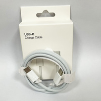 Cables de Carga Rápida C-C 3A al por Mayor, Blancos, 1M, Trenzados, Tipo-C, para iPhone 15, 16, 17