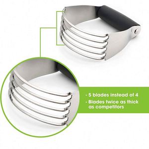 Home and Kitchen Stainless Steel Food Processor Cutter Pastry <b>Baking</b> Tool Manual Kneading Bread Dough Mixer Blender - Product Image 6