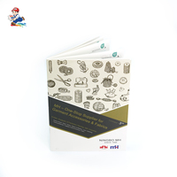 Brochure promotionnelle personnalisée en tissu, imprimée et agrafée, pour vêtements (OEM)