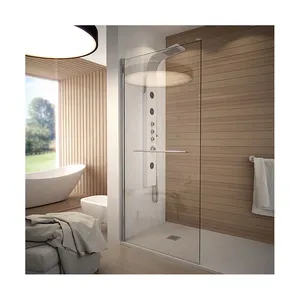 Ingrosso bagno di lusso Hotel in vetro temperato cabina doccia Free Standing