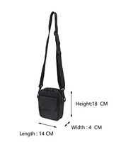 Dompet Perjalanan Paspor Pria, Dompet Leher Tas Bahu Hitam