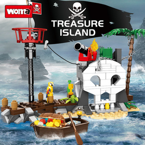 Explosions MR Blocs de construction Modèle de bateau pirate et château flottant Jouet <span class=keywords><strong>à</strong></span> assembler <span class=keywords><strong>à</strong></span> petites particules pour 14 ans et plus - Product Image 1